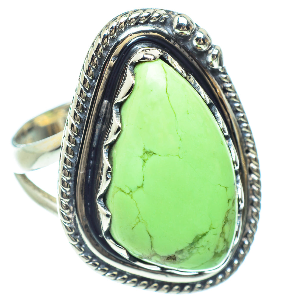 Lemon Chrysoprase Rings handcrafted by Ana Silver Co - RING58987