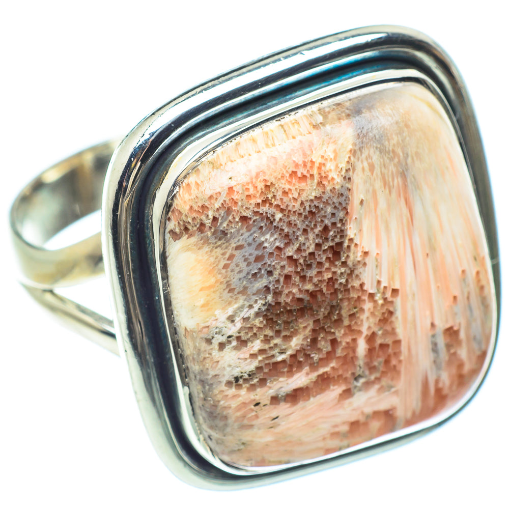 Scolecite Rings handcrafted by Ana Silver Co - RING58993