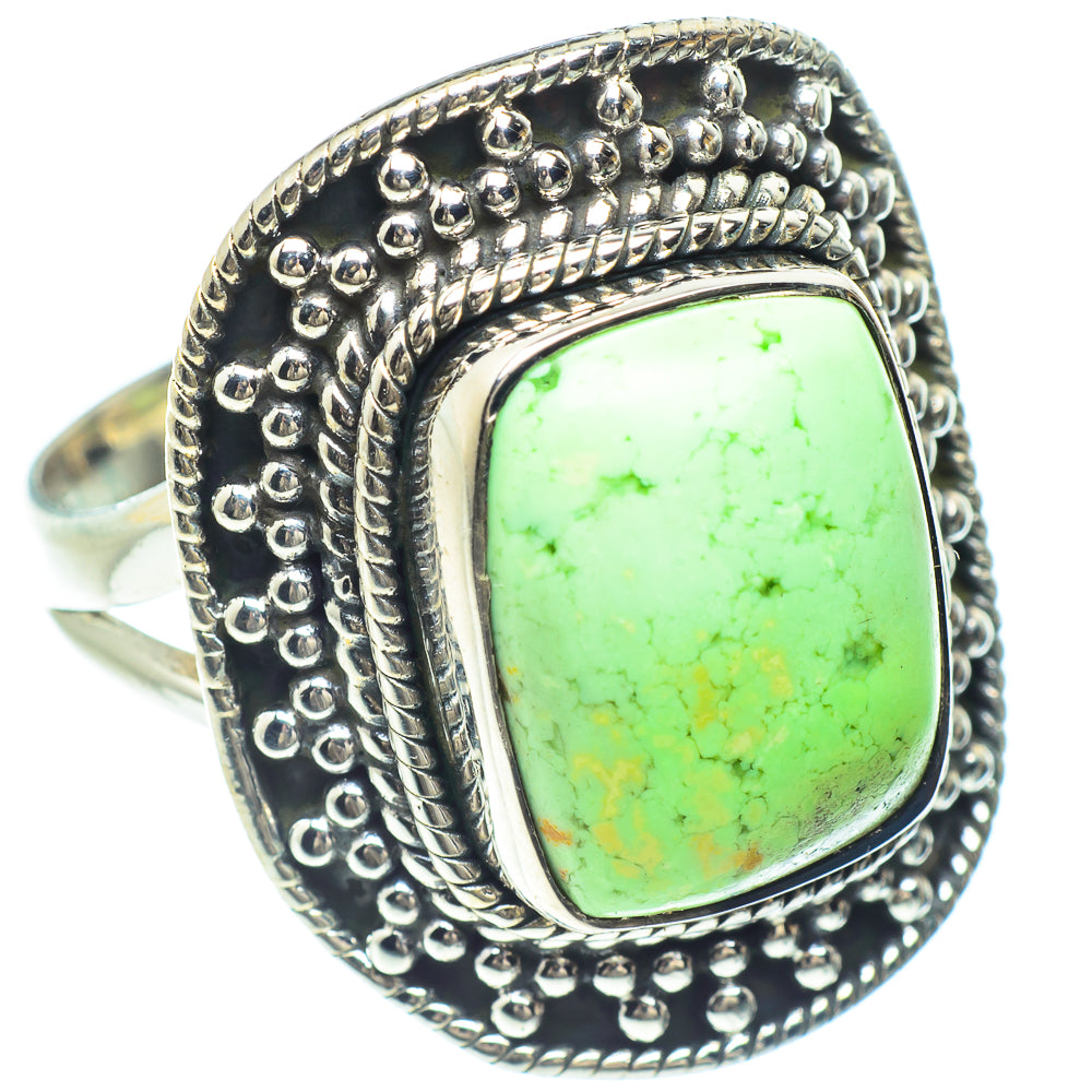 Lemon Chrysoprase Rings handcrafted by Ana Silver Co - RING58995