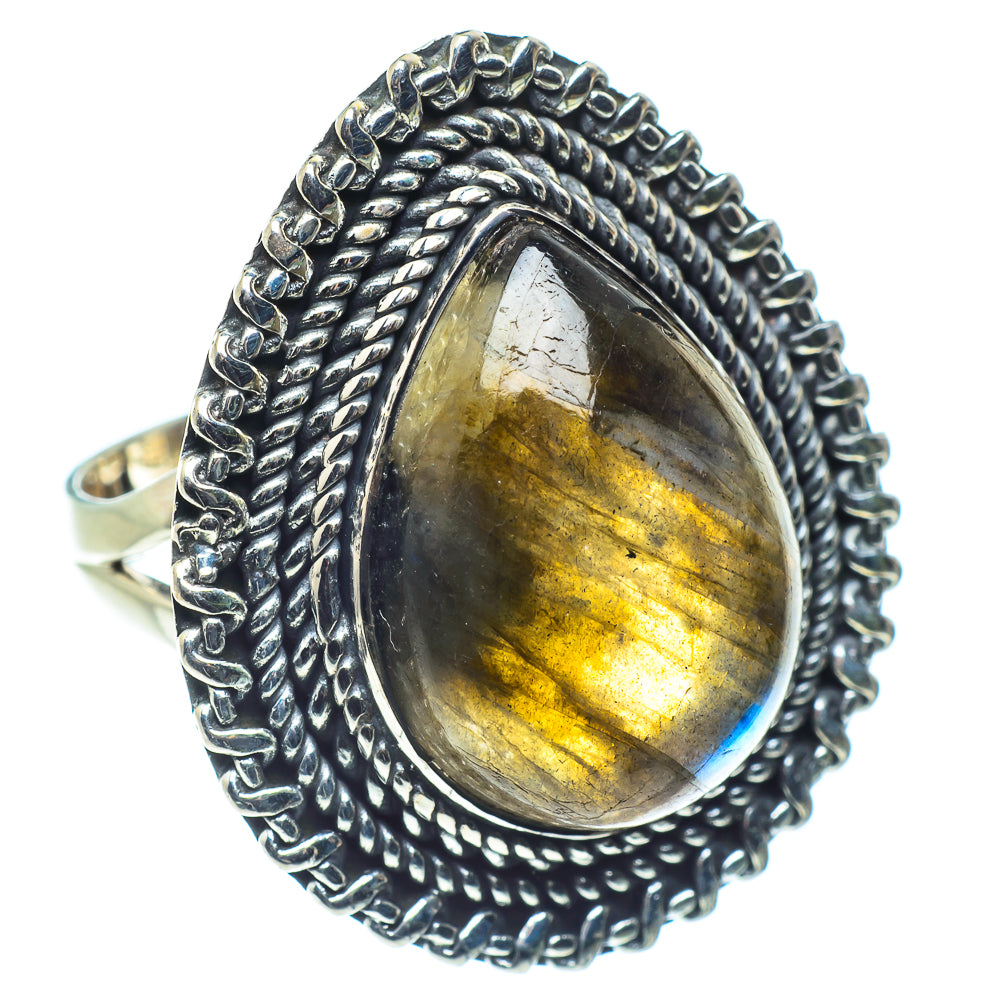 Labradorite Rings handcrafted by Ana Silver Co - RING59010