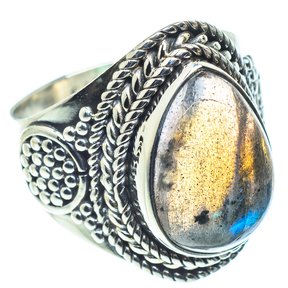 Labradorite Rings handcrafted by Ana Silver Co - RING59018
