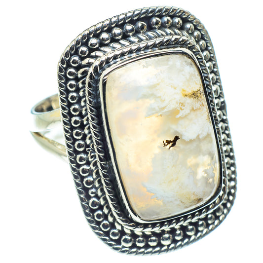 Plume Agate Rings handcrafted by Ana Silver Co - RING59023