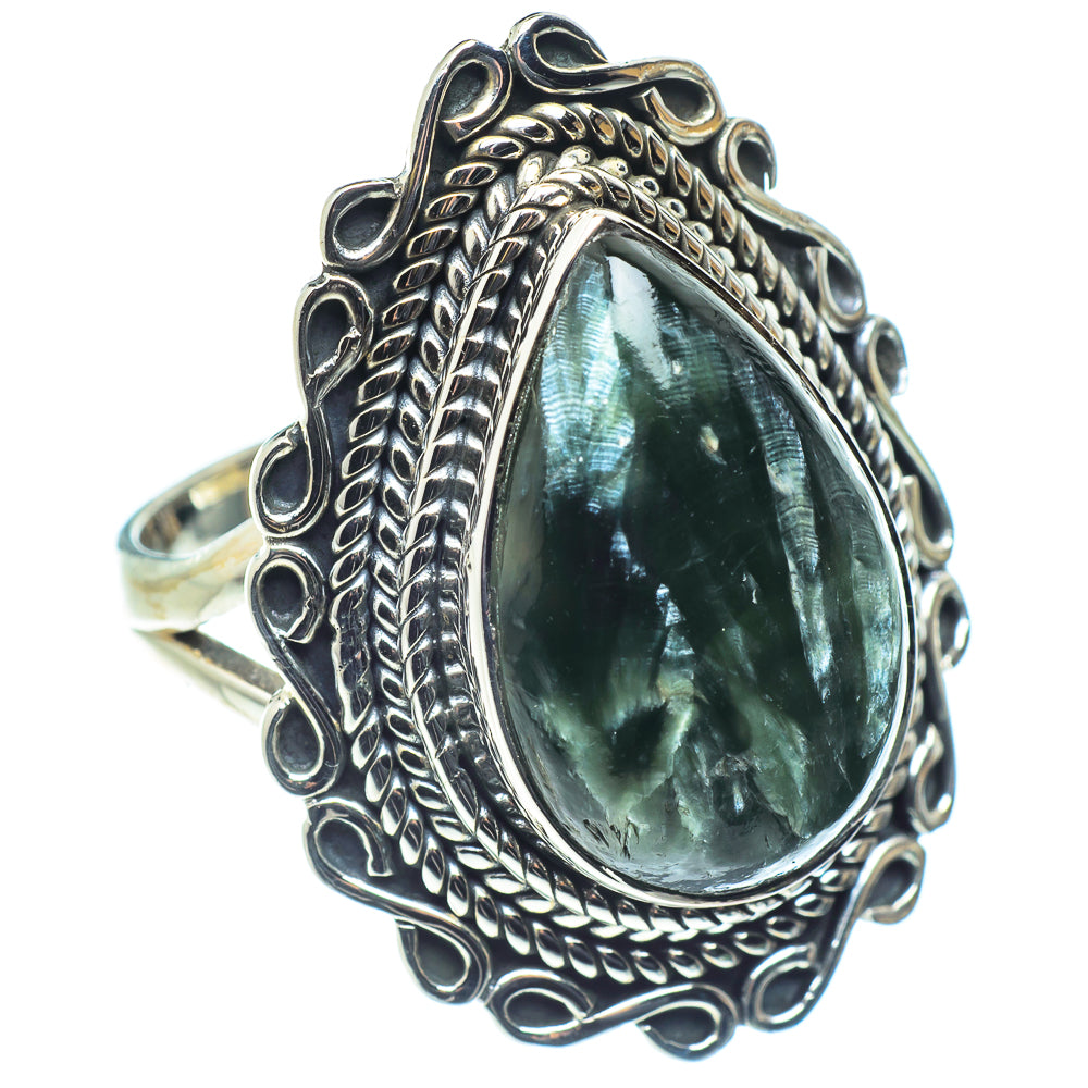 Seraphinite Rings handcrafted by Ana Silver Co - RING59027