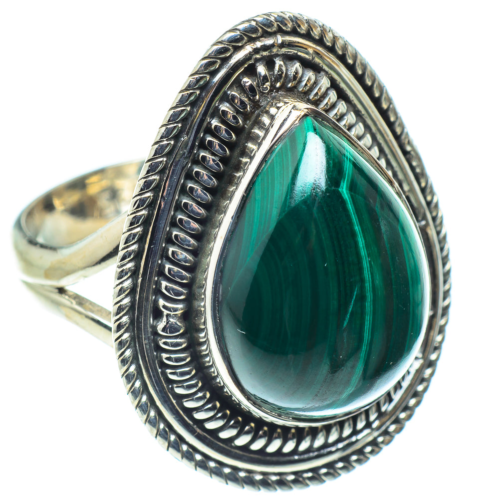 Malachite Rings handcrafted by Ana Silver Co - RING59051