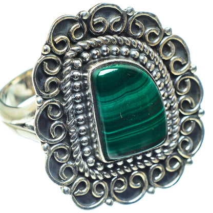 Malachite Rings handcrafted by Ana Silver Co - RING59063