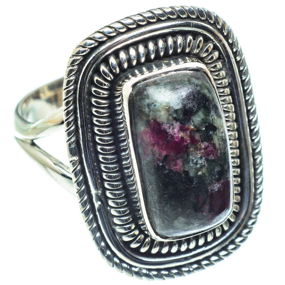 Russian Eudialyte Rings handcrafted by Ana Silver Co - RING59071