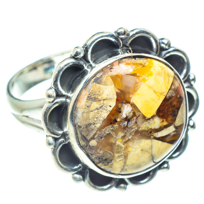 Brecciated Mookaite Rings handcrafted by Ana Silver Co - RING59087
