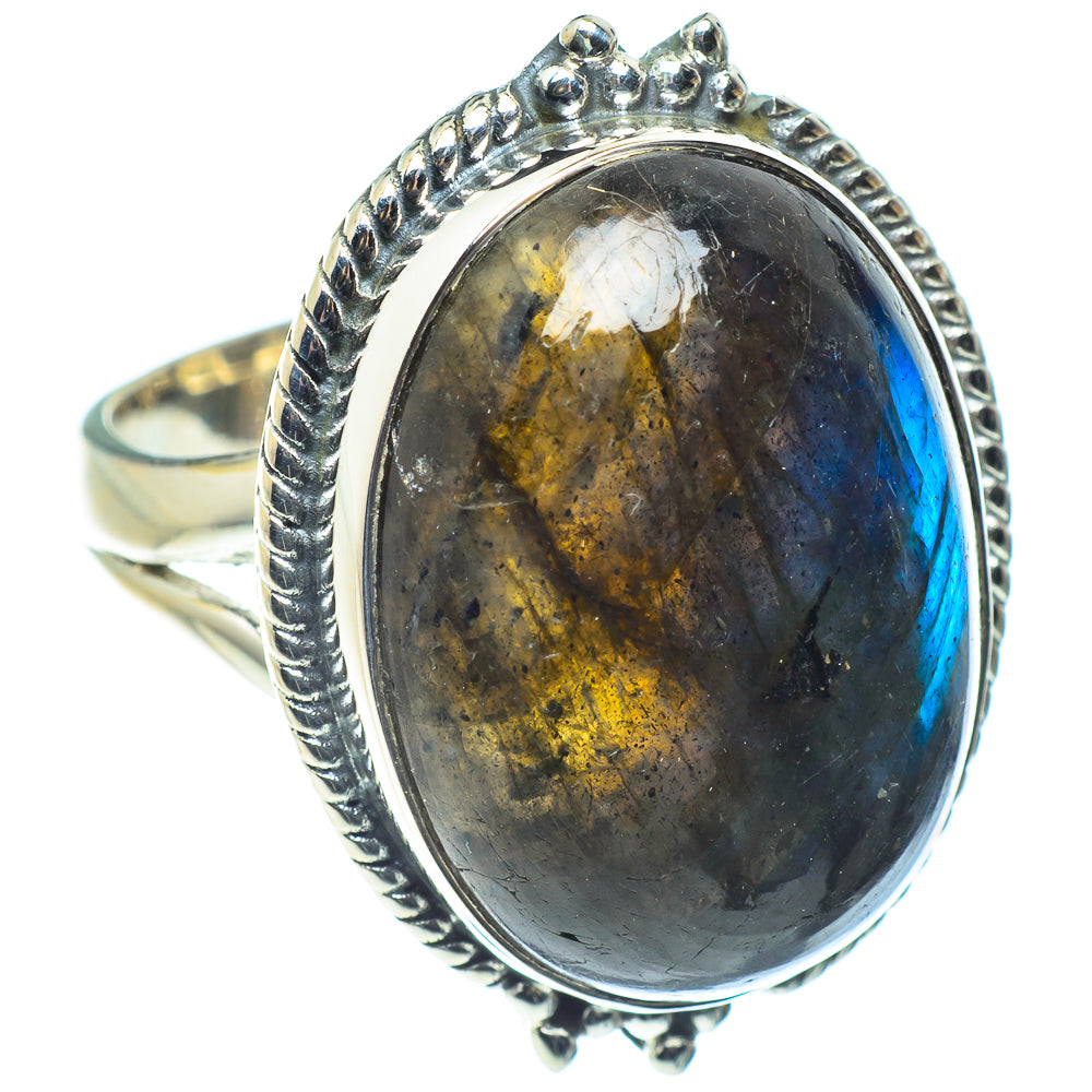 Labradorite Rings handcrafted by Ana Silver Co - RING59090