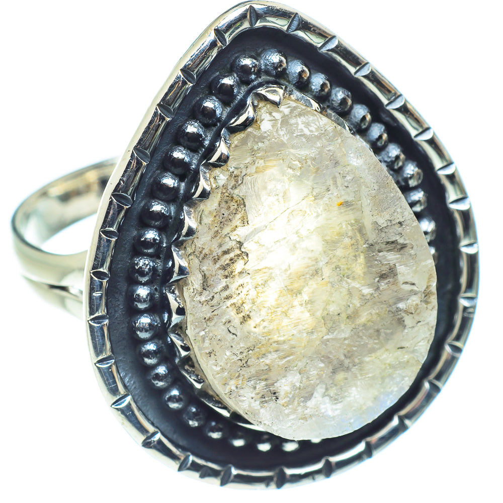 Rainbow Moonstone Rings handcrafted by Ana Silver Co - RING59093