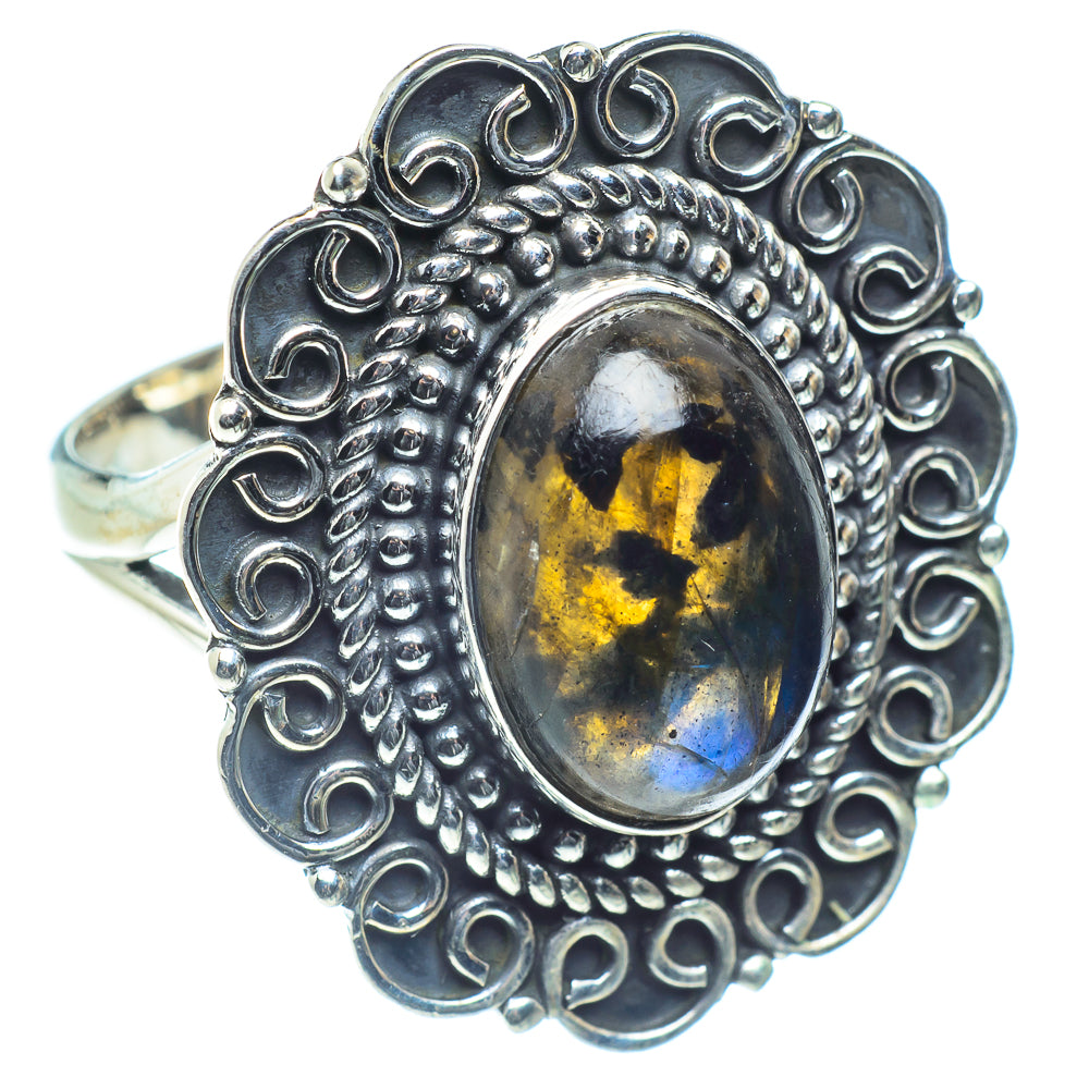 Labradorite Rings handcrafted by Ana Silver Co - RING59129