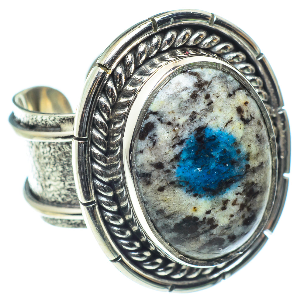 K2 Blue Azurite Rings handcrafted by Ana Silver Co - RING59148