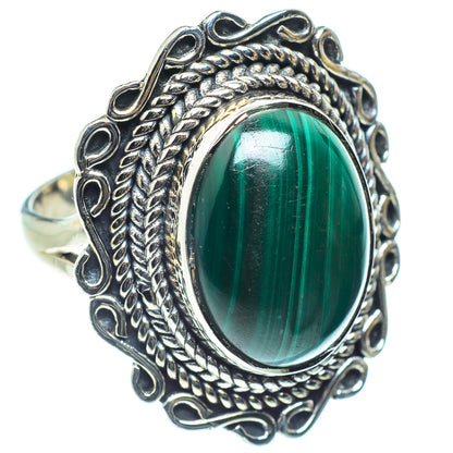Malachite Rings handcrafted by Ana Silver Co - RING59154