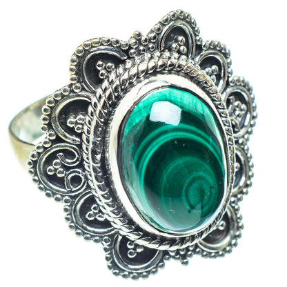 Malachite Rings handcrafted by Ana Silver Co - RING59162