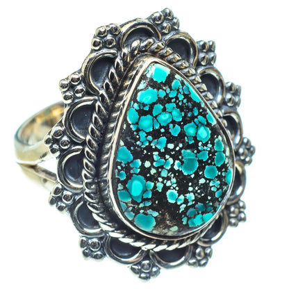 Tibetan Turquoise Rings handcrafted by Ana Silver Co - RING59164