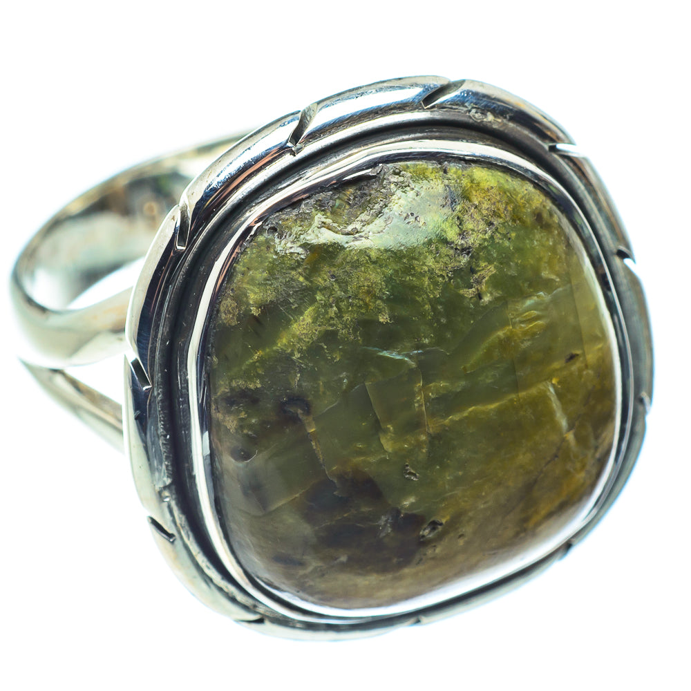 African Green Opal Rings handcrafted by Ana Silver Co - RING59176