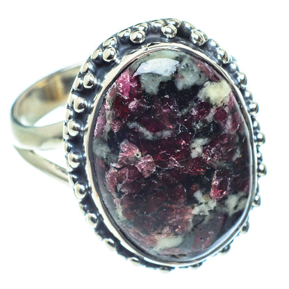 Russian Eudialyte Rings handcrafted by Ana Silver Co - RING59181