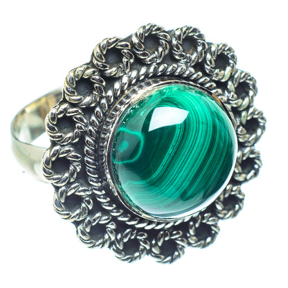 Malachite Rings handcrafted by Ana Silver Co - RING59183