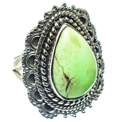 Lemon Chrysoprase Rings handcrafted by Ana Silver Co - RING59196