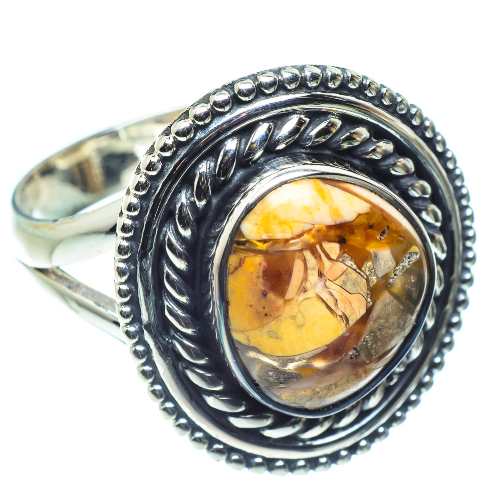 Brecciated Mookaite Rings handcrafted by Ana Silver Co - RING59202 - Photo 2