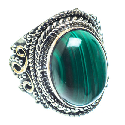 Malachite Rings handcrafted by Ana Silver Co - RING59211