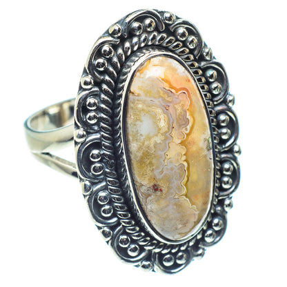 Laguna Lace Agate Rings handcrafted by Ana Silver Co - RING59228