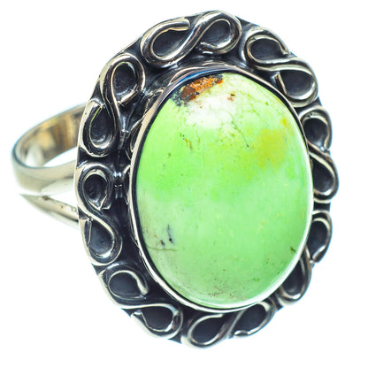 Lemon Chrysoprase Rings handcrafted by Ana Silver Co - RING59231