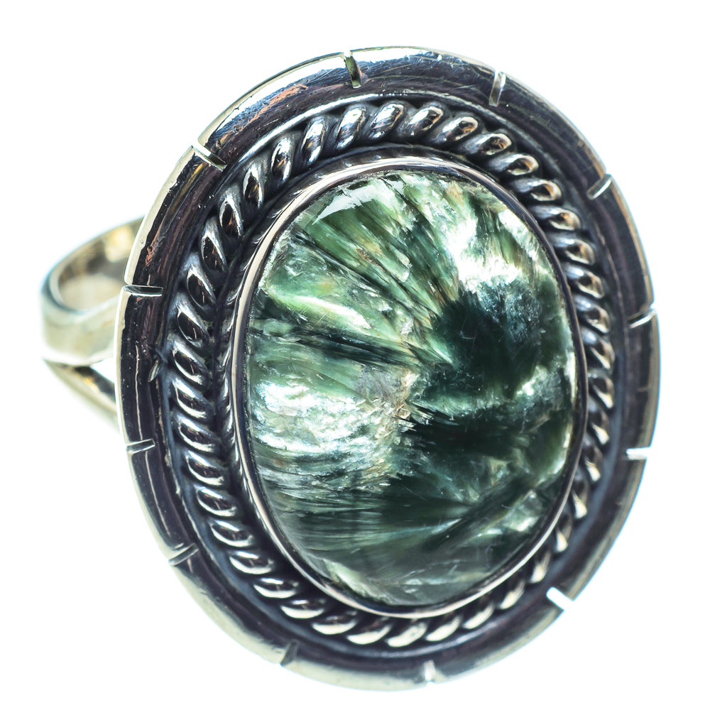 Seraphinite Rings handcrafted by Ana Silver Co - RING59239