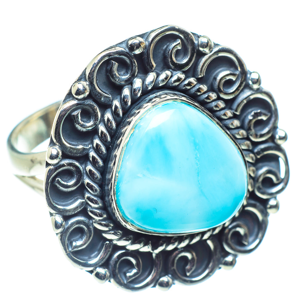 Larimar Rings handcrafted by Ana Silver Co - RING59243