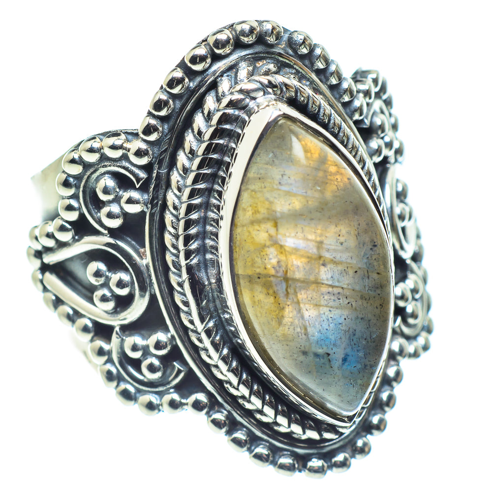 Labradorite Rings handcrafted by Ana Silver Co - RING59245