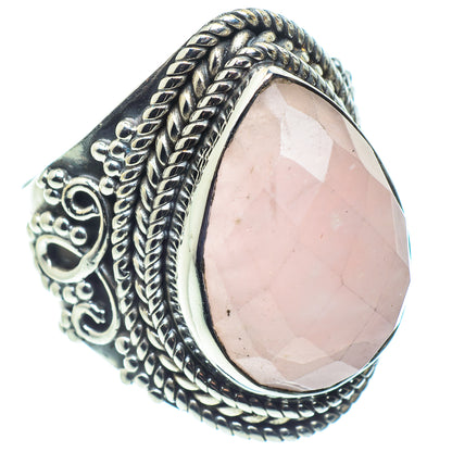 Rose Quartz Rings handcrafted by Ana Silver Co - RING59248