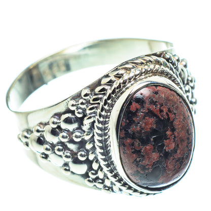 Snowflake Obsidian Rings handcrafted by Ana Silver Co - RING59250