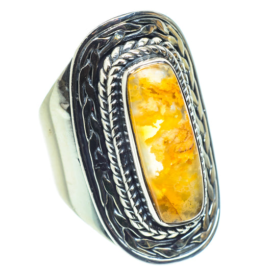 Plume Agate Rings handcrafted by Ana Silver Co - RING59254