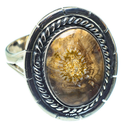 Petrified Wood Rings handcrafted by Ana Silver Co - RING59274
