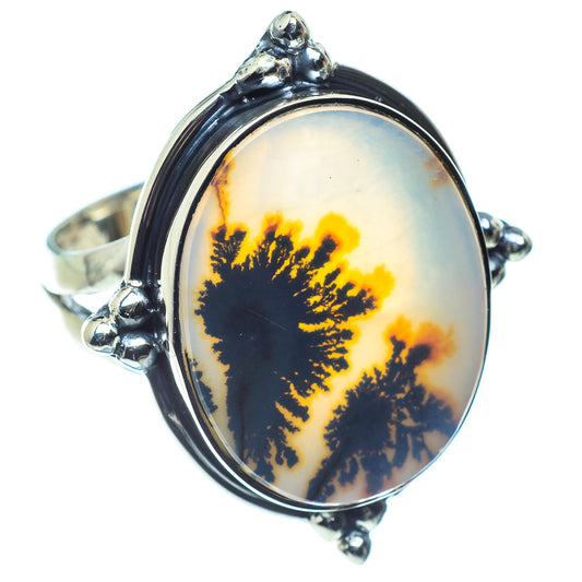 Scenic Dendritic Agate Rings handcrafted by Ana Silver Co - RING59275