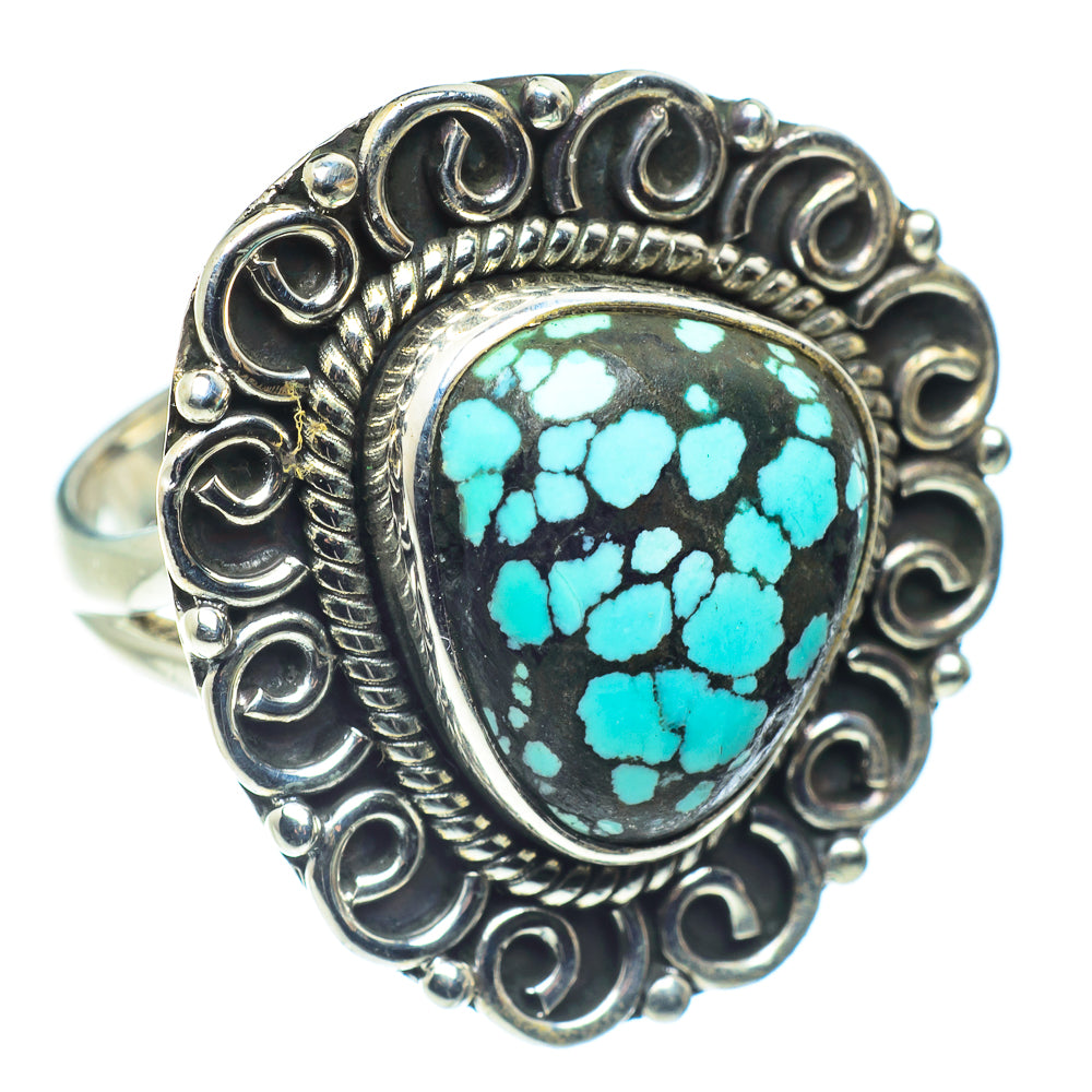 Tibetan Turquoise Rings handcrafted by Ana Silver Co - RING59289