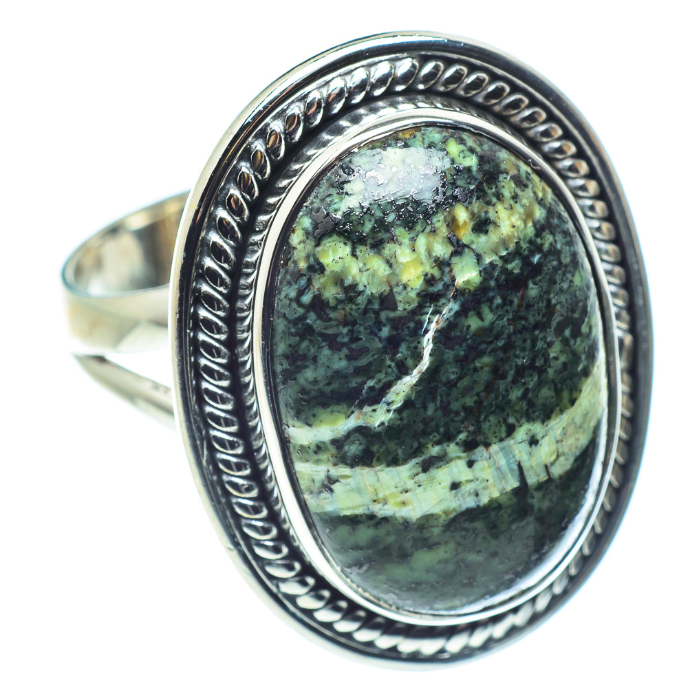 Lizard Jasper Rings handcrafted by Ana Silver Co - RING59320
