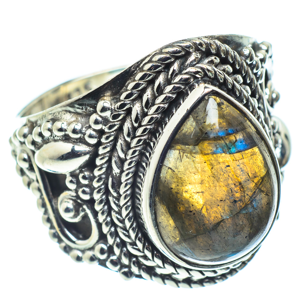 Labradorite Rings handcrafted by Ana Silver Co - RING59337