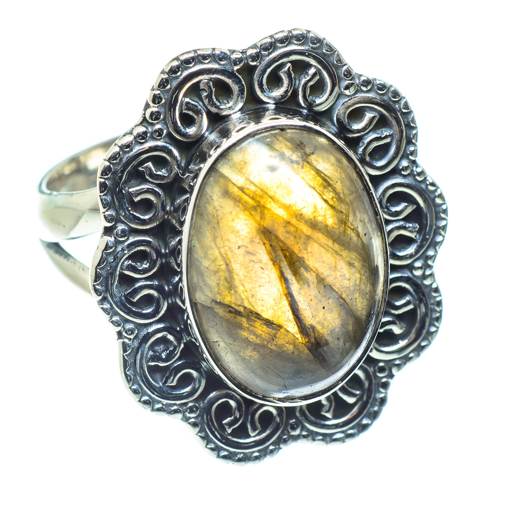 Labradorite Rings handcrafted by Ana Silver Co - RING59345