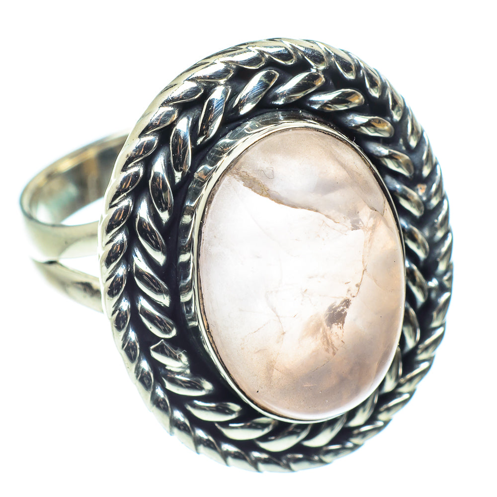 Rose Quartz Rings handcrafted by Ana Silver Co - RING59352