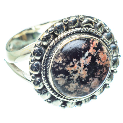 Snowflake Obsidian Rings handcrafted by Ana Silver Co - RING59368