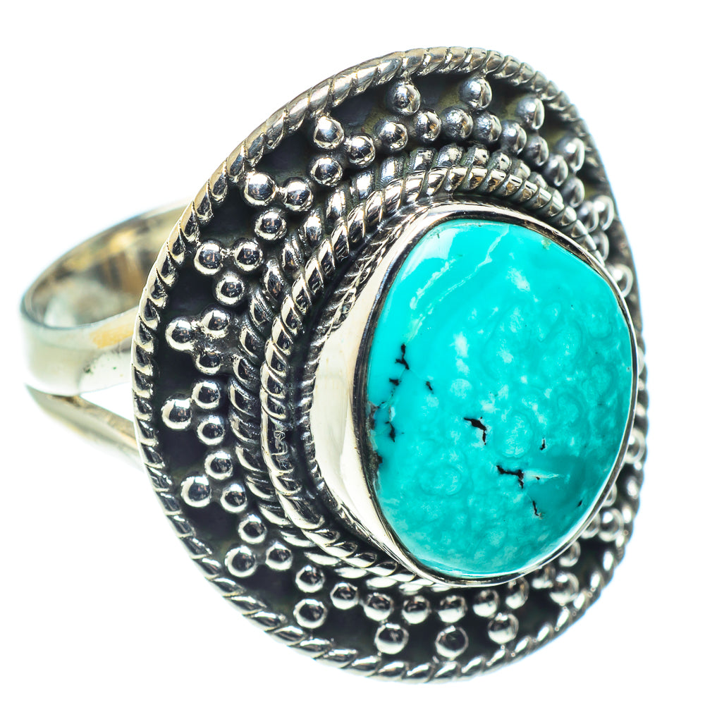 Tibetan Turquoise Rings handcrafted by Ana Silver Co - RING59378