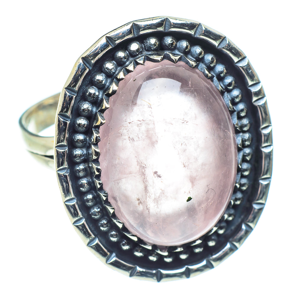 Rose Quartz Rings handcrafted by Ana Silver Co - RING59381
