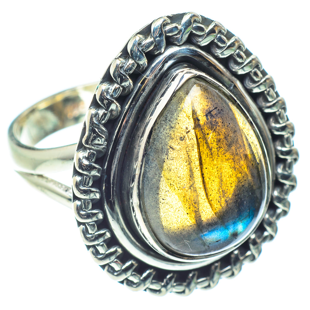 Labradorite Rings handcrafted by Ana Silver Co - RING59393