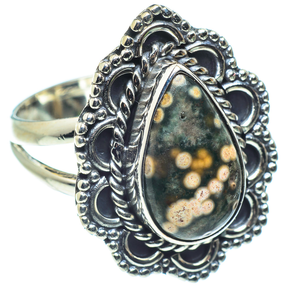 Ocean Jasper Rings handcrafted by Ana Silver Co - RING59400