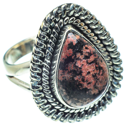 Snowflake Obsidian Rings handcrafted by Ana Silver Co - RING59402