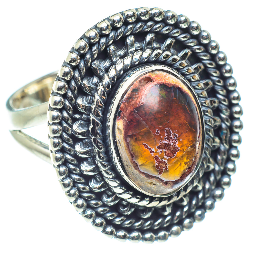 Mexican Fire Opal Rings handcrafted by Ana Silver Co - RING59412