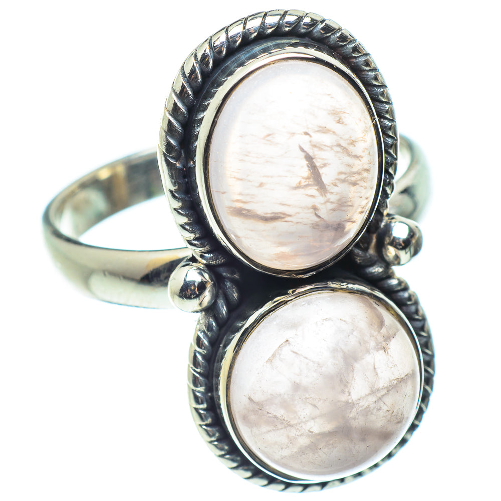 Rose Quartz Rings handcrafted by Ana Silver Co - RING59415