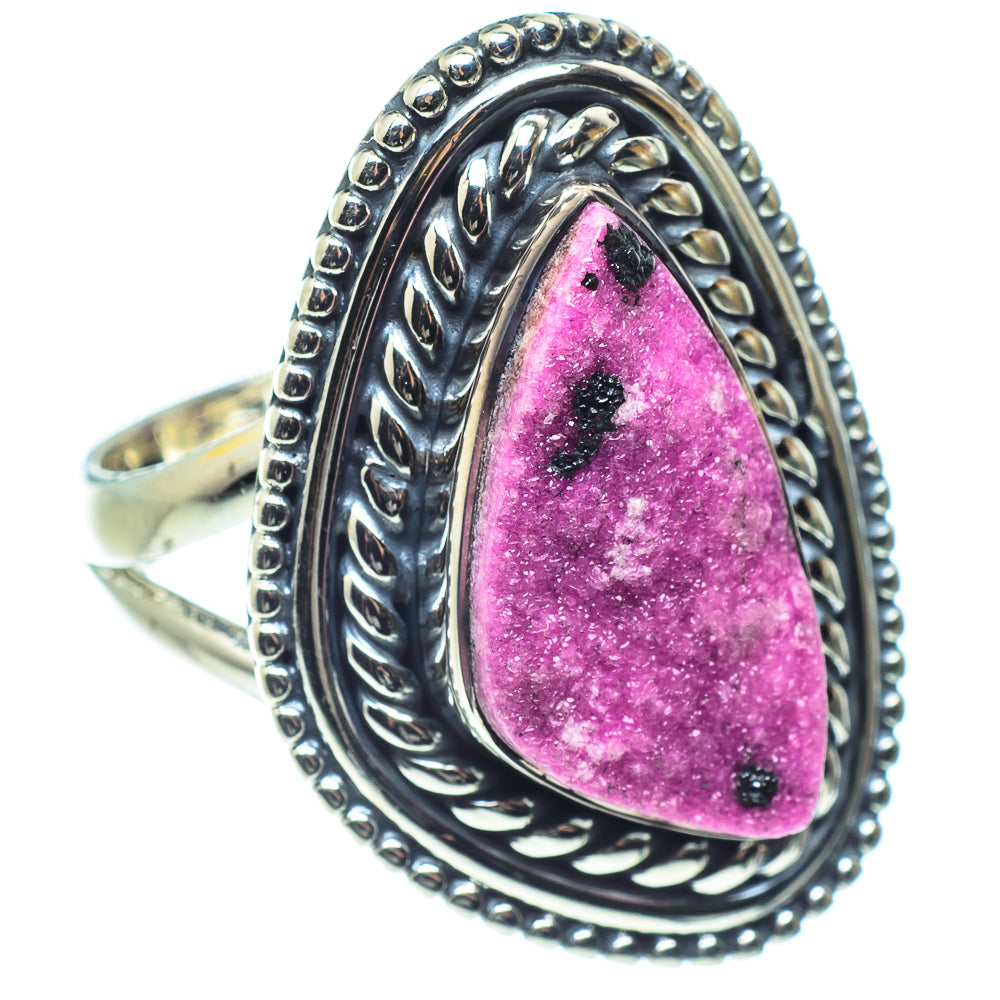 Cobalto Calcite Druzy Rings handcrafted by Ana Silver Co - RING59416