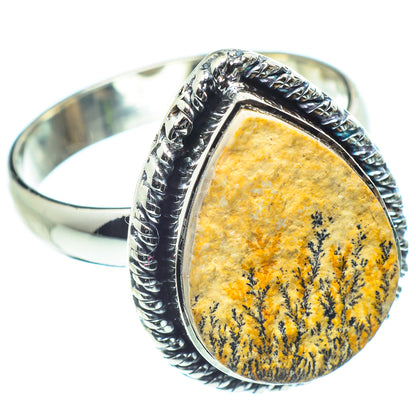 Germany Psilomelane Dendrite Rings handcrafted by Ana Silver Co - RING59425