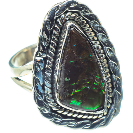 Ammolite Rings handcrafted by Ana Silver Co - RING59427